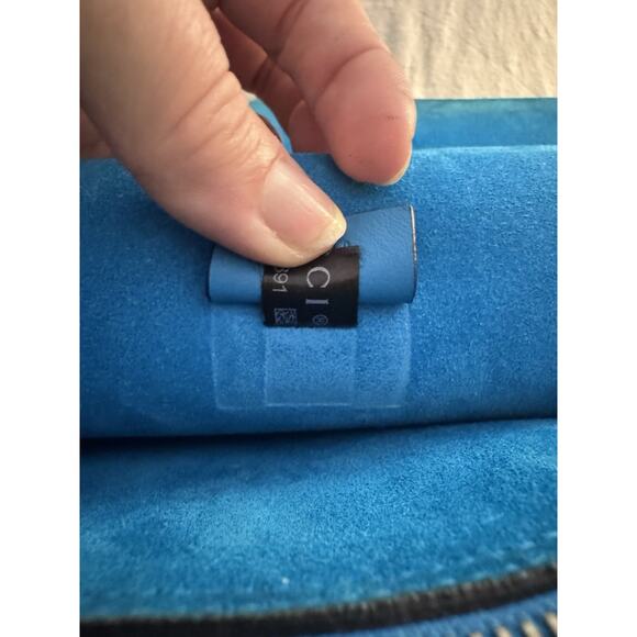 Gucci Dinoysus GG Small Supreme Taupe/Teal Suede Authentic - Picture 15 of 15